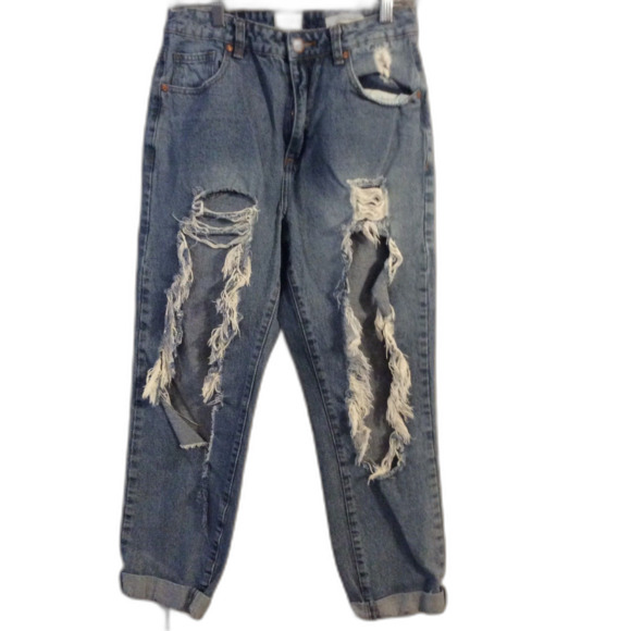 Cotton On Destroyed High waist 90 style jeans Size 6 - Picture 1 of 3